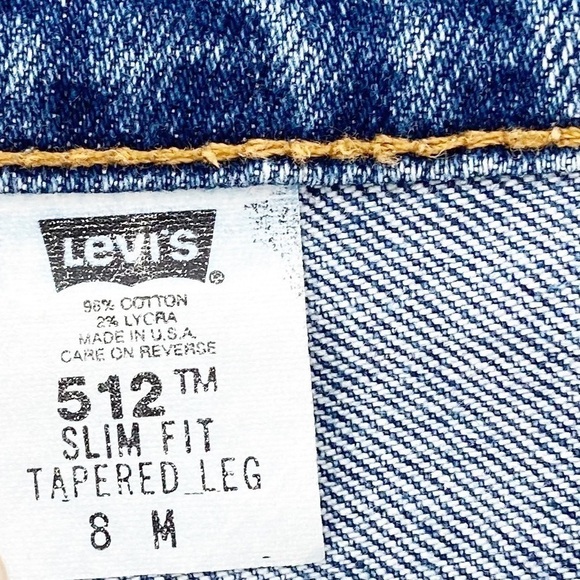 Vintage Y2K Levis 512 Slim Fit Tapered Leg High Waist Mom Jeans - Picture 5 of 14
